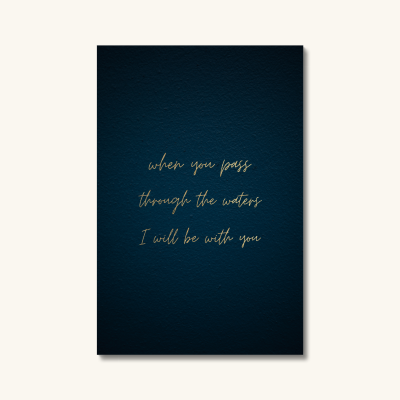 I Will Be With You - Unframed Print (Deep Blue) - Image 2