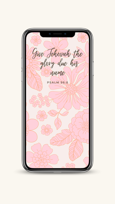 Mobile Wallpaper (Pink Flowers) - 2025 Year Text