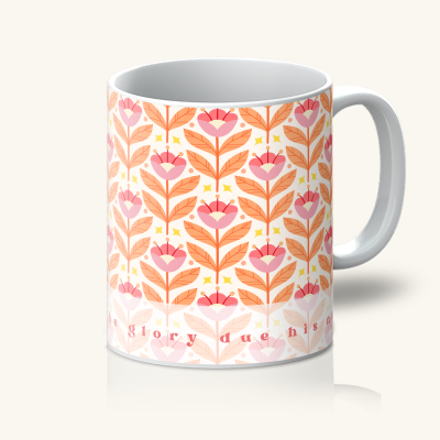 Retro Flowers Year Text 2025 - Mug - Image 2