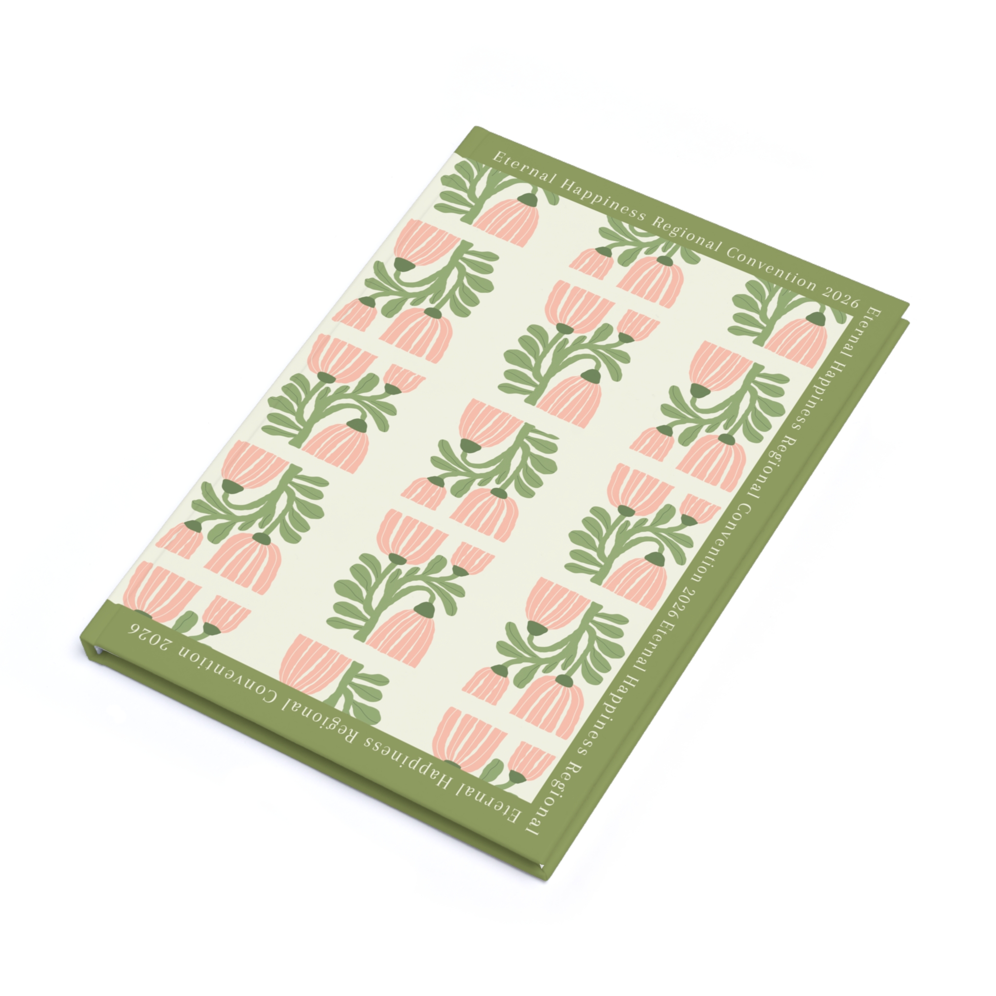 Eternal Happiness 2026 A5 Pink Botanical Hardback Journal - Image 5