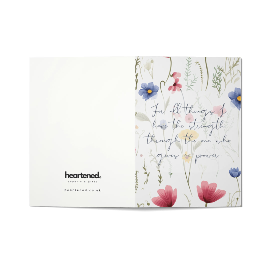 For All Things I Have the Strength, Christian Encouragement Card