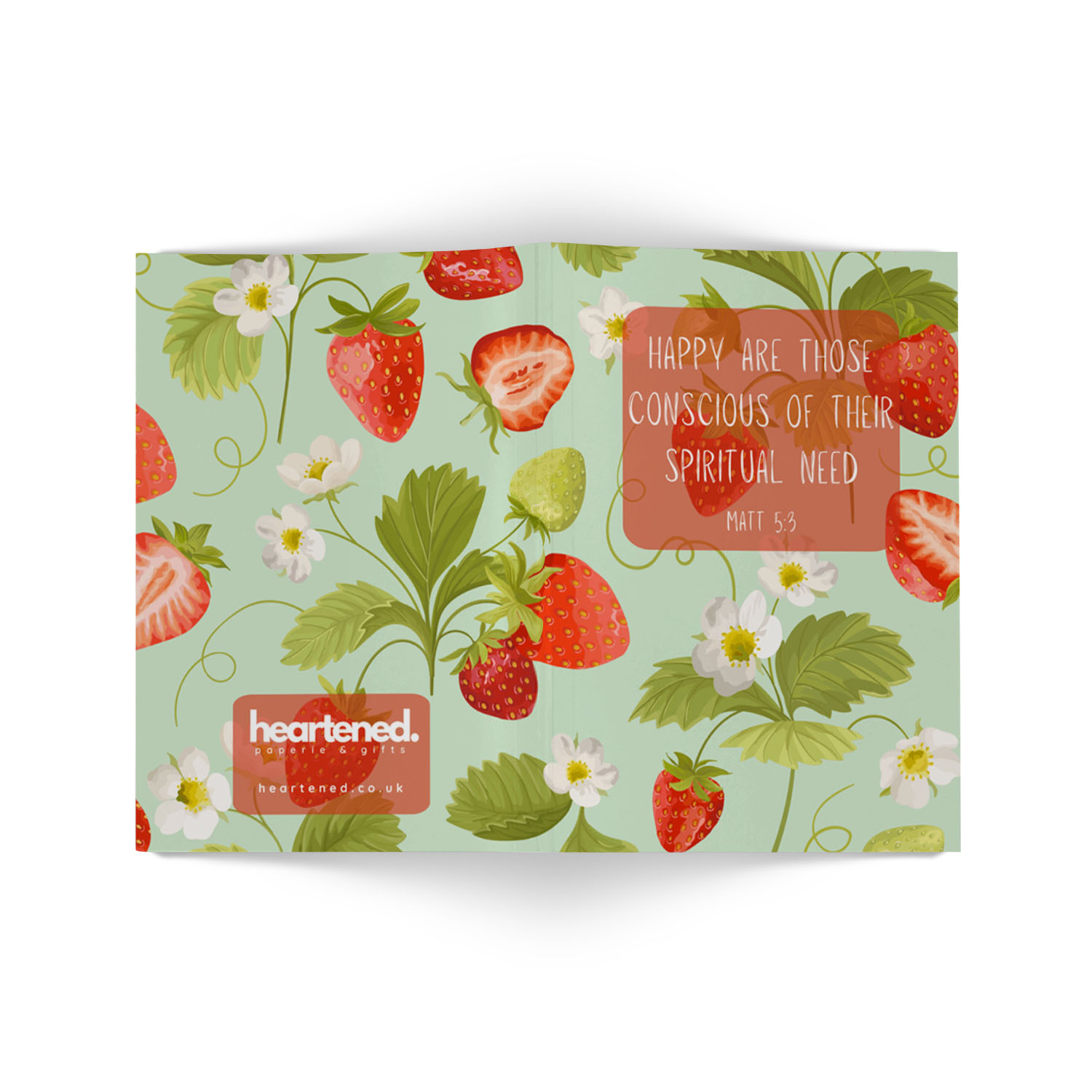 Happy Are Those Conscious of Their Spiritual Need 2026 Strawberry Notebook