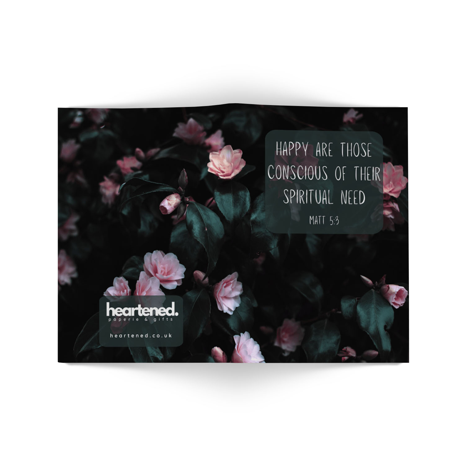 Happy Are Those Conscious of Their Spiritual Need, 2026, Dark Floral Notebook