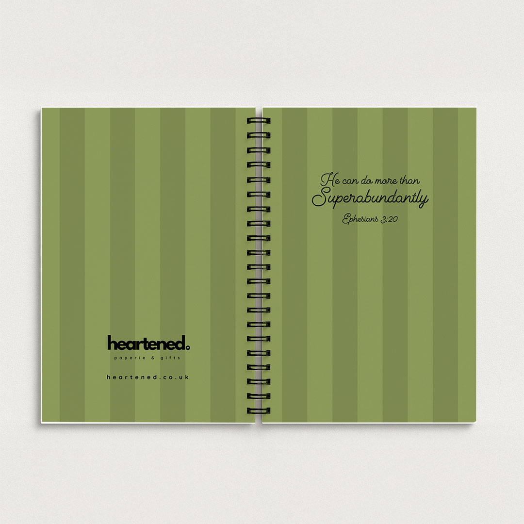 He Can Do More Than Superabundantly A5 Spiral Bound Notebook