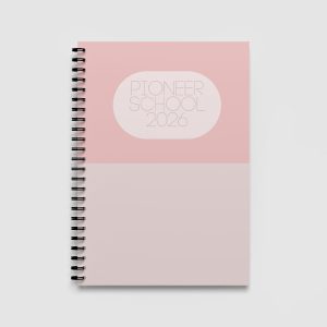 Pioneer School 2026 Spiral Bound Pink A5 Notebook