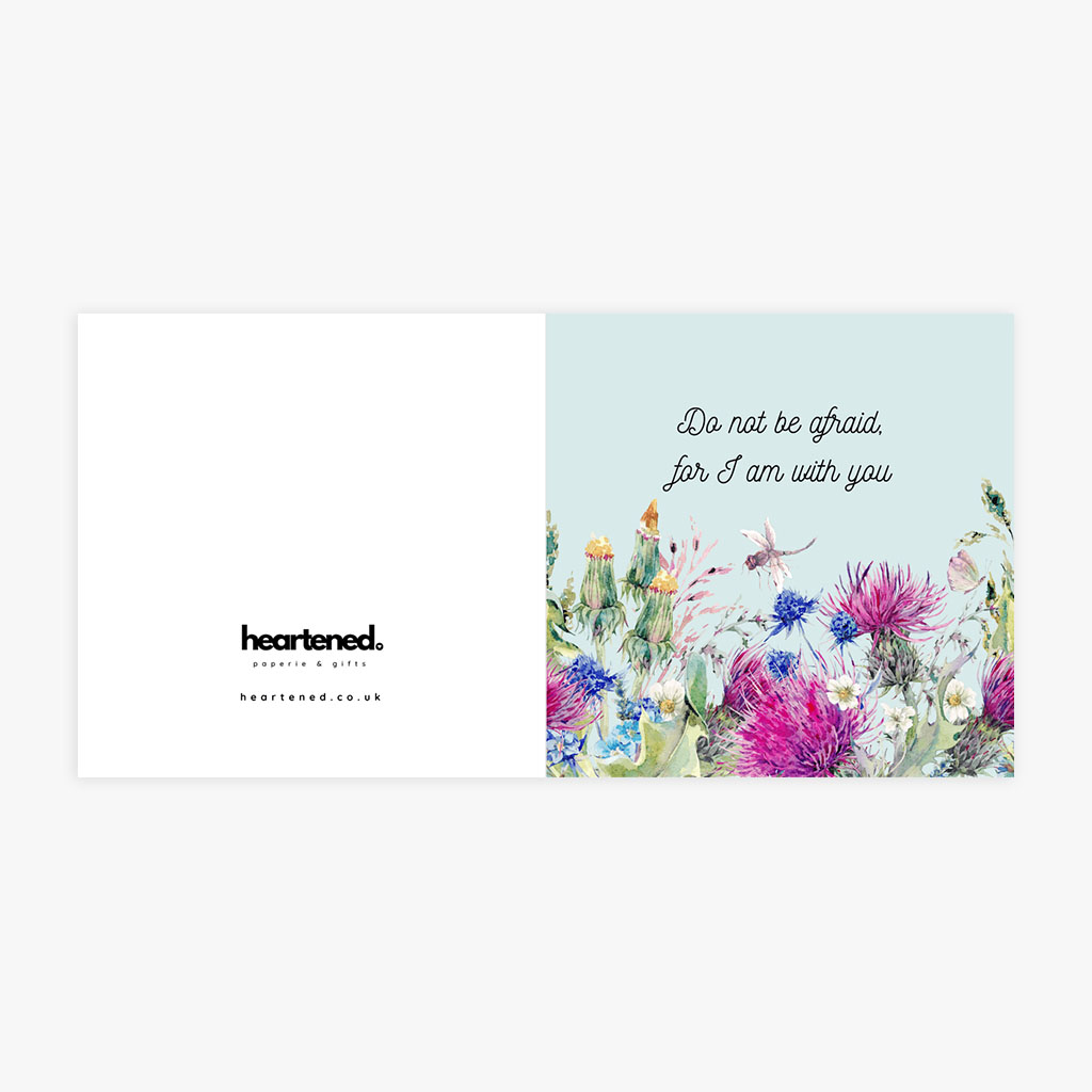 Do Not Be Afraid Floral Christian Encouragement Card