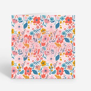 First Talk Well Done Floral Congratulations Card