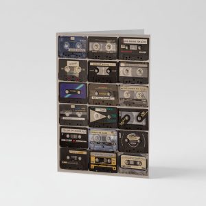 Retro Cassette Tape Original Song Titles Card
