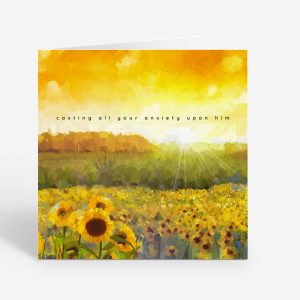 Casting All Your Anxiety 6x6 Encouragement Card