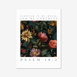 Jehovah is my rock scripture print