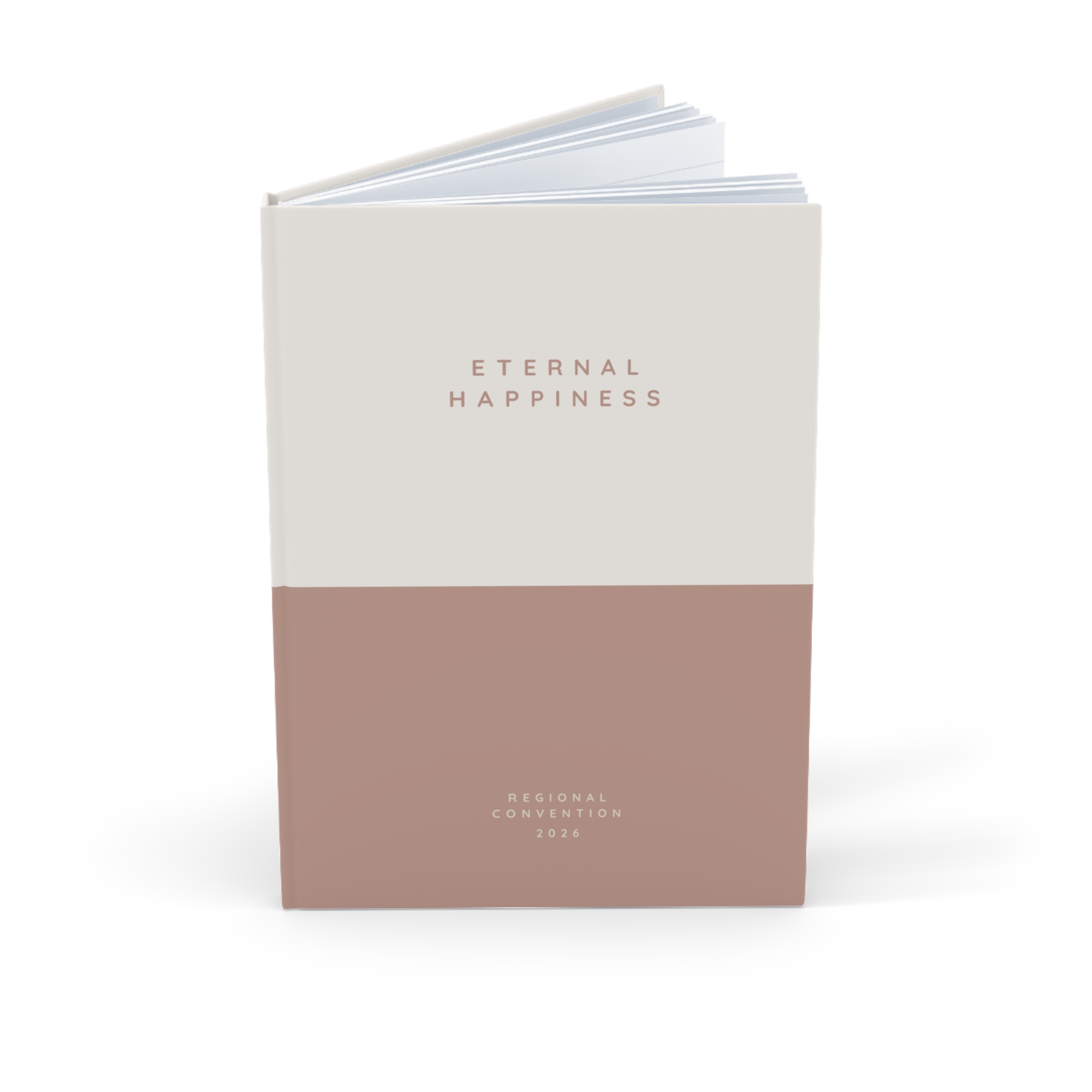 Eternal Happiness 2026 A5 Minimal Pink Hardback Journal - Image 4