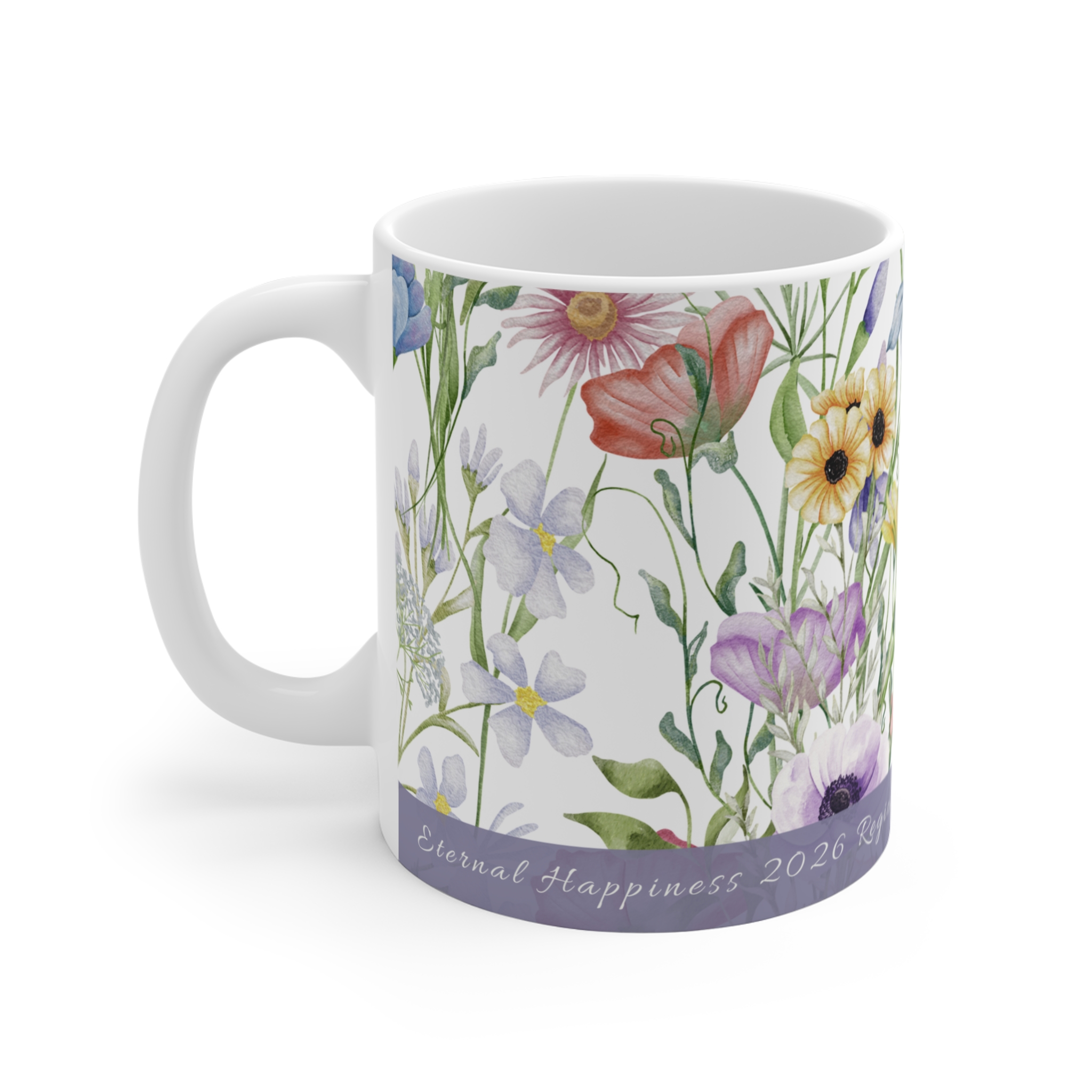 Eternal Happiness 2026 Convention Watercolour Floral Mug - Image 3