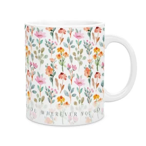 Jehovah Is With You Floral Mug