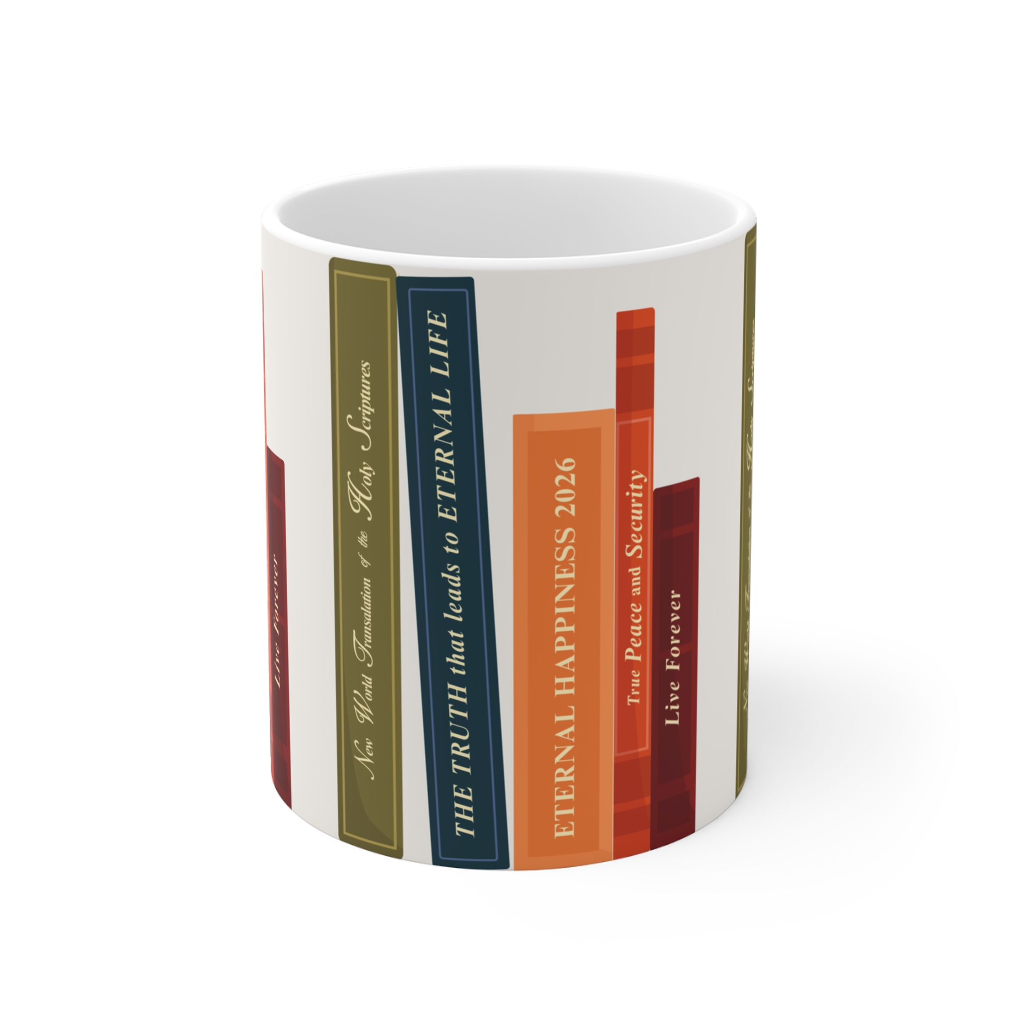 Eternal Happiness 2026 Convention Vintage Book Mug - Image 2