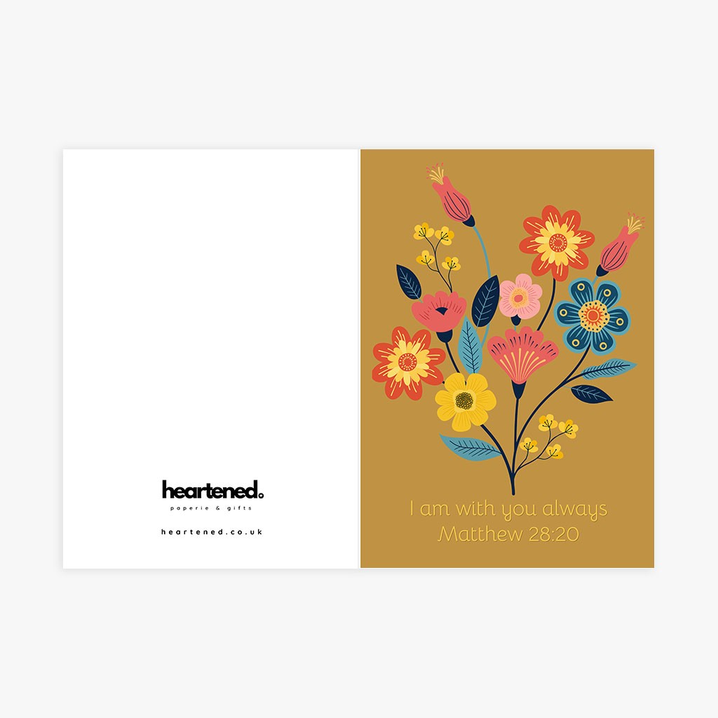 “I Am With You Always”, Flowers Card - Image 3