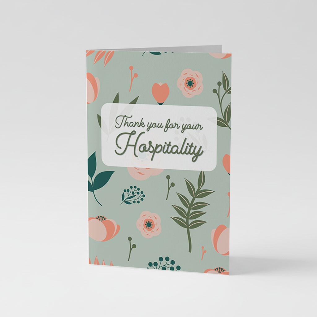Thank you for your hospitality greeting card
