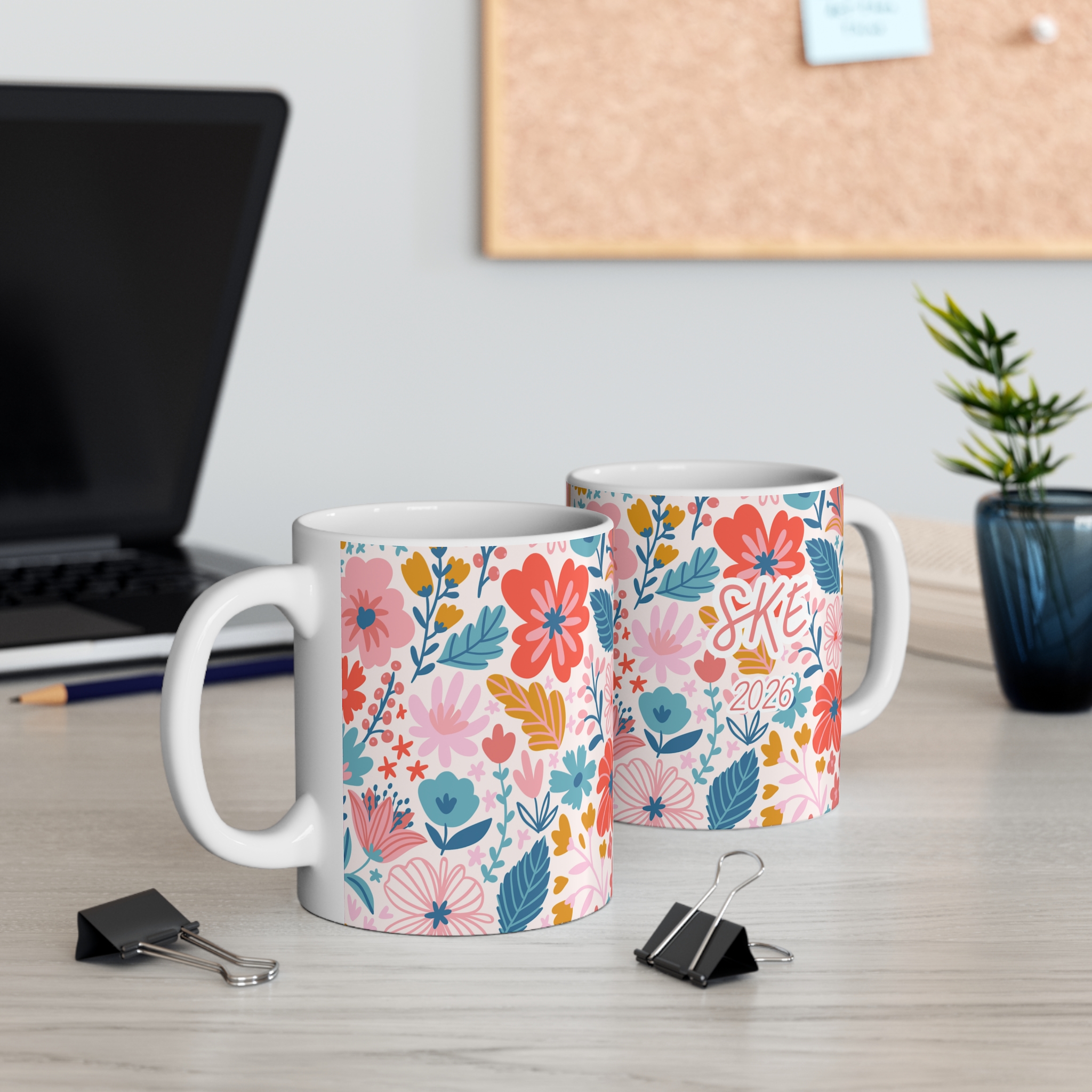 SKE, Bright Floral Mug - Image 4