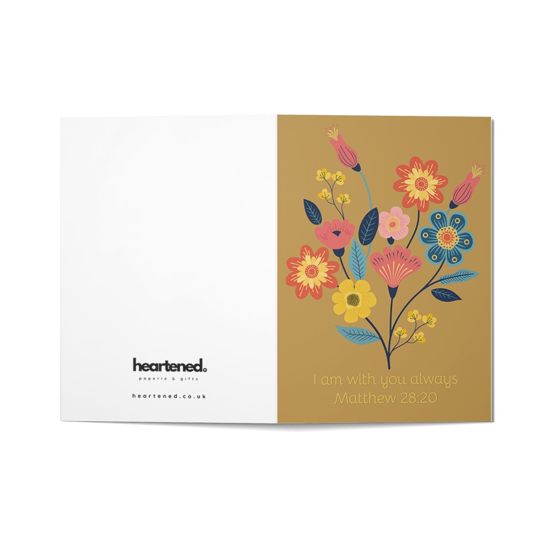 “I Am With You Always”, Flowers Card - Image 2