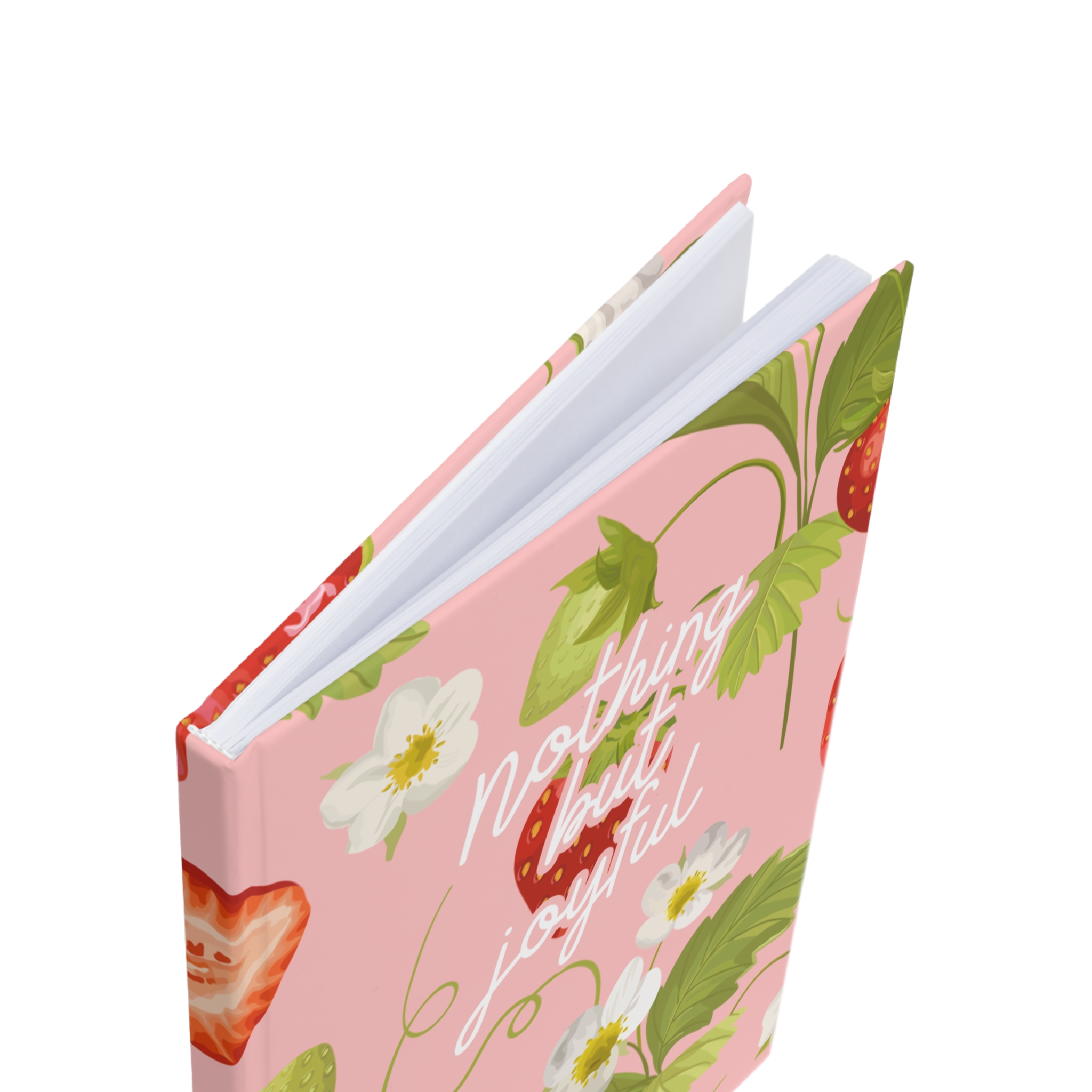 "Nothing But Joyful", Strawberry A5 Hardback Journal / Notebook - Image 3