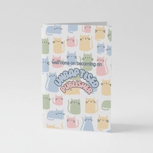 Unbaptised Publisher Congratulations, Cute Cat Design Card