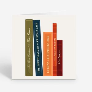 Baptised 2026 Eternal Happiness Vintage Books Card