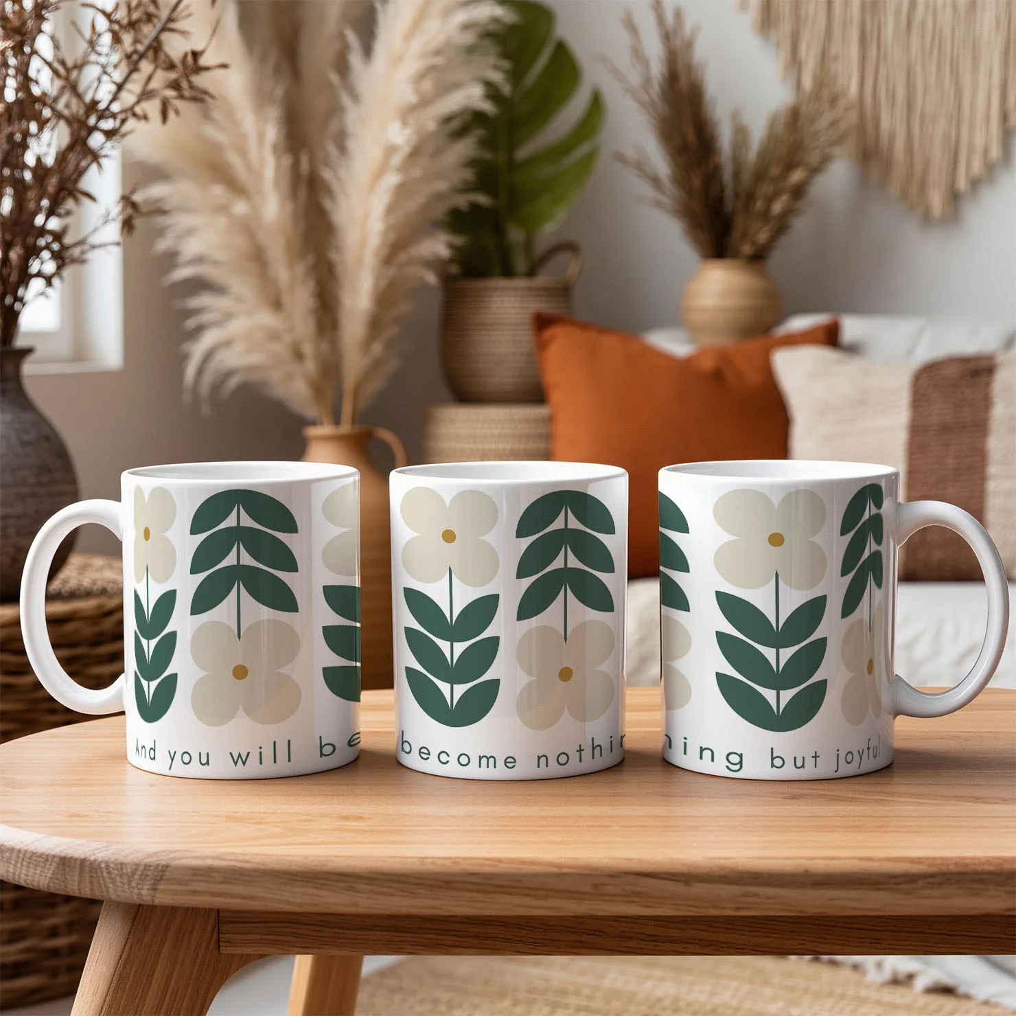 Nothing But Joyful Floral Mug