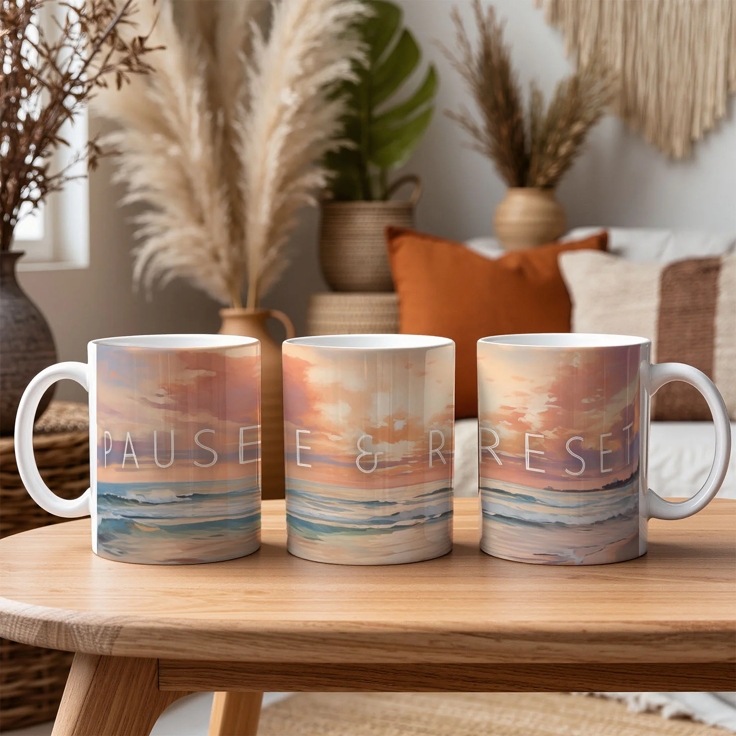 Pause and Reset Coastal Mug
