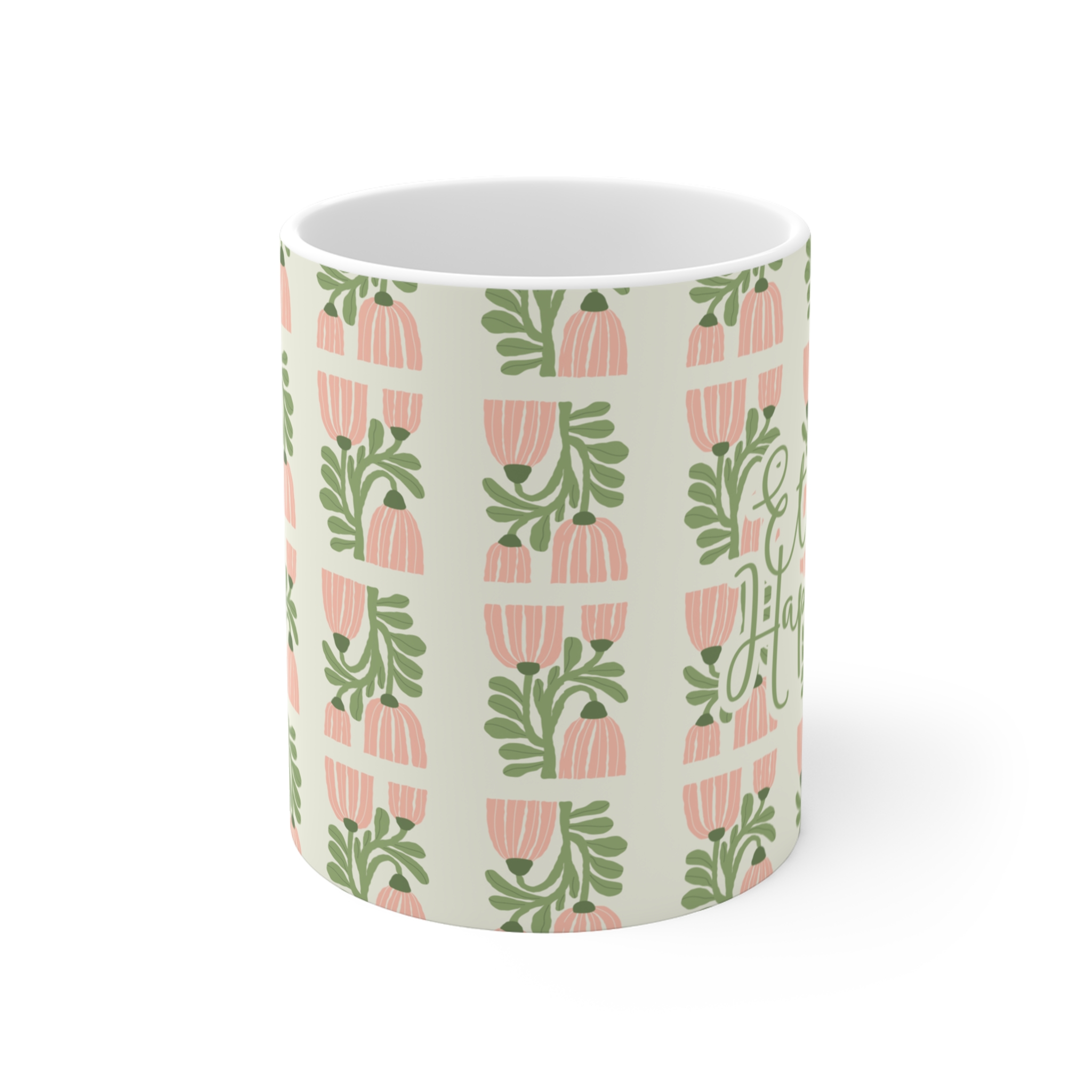 Eternal Happiness 2026 Convention Pink Botantical Mug - Image 2