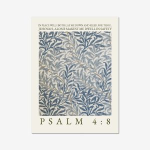 "Jehovah Alone Makest Me Dwell In Safety", Chrisitian Scripture Print