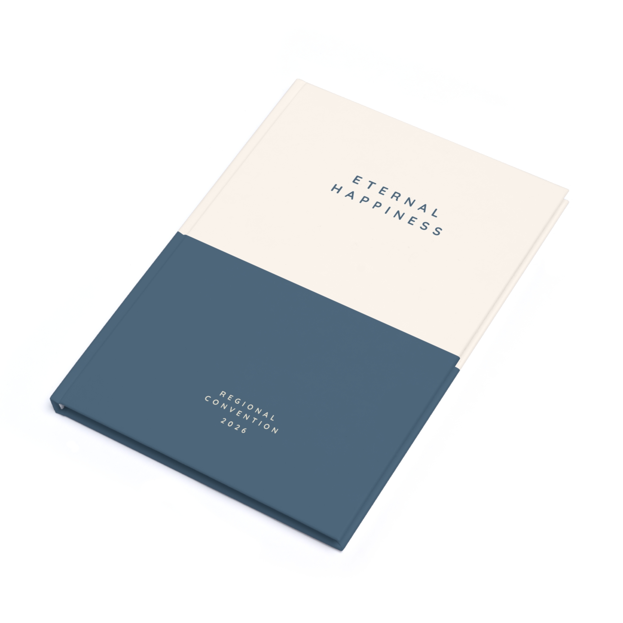 Eternal Happiness 2026 A5 Minimal Blue Hardback Journal - Image 5