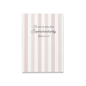 Superabundantly pink stripe A5 notebook journal