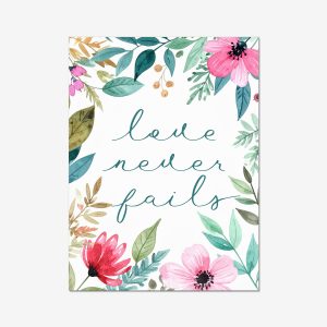 Love Never Fails christian wall art