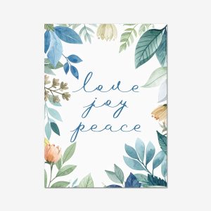 Love joy peace christian wall art
