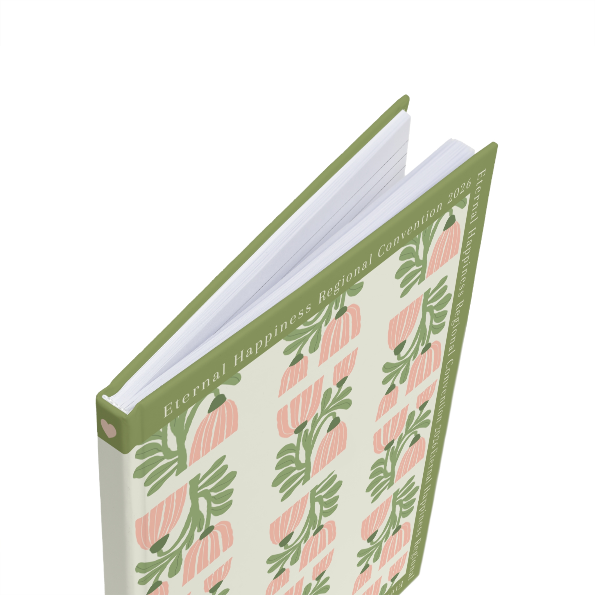 Eternal Happiness 2026 A5 Pink Botanical Hardback Journal - Image 4