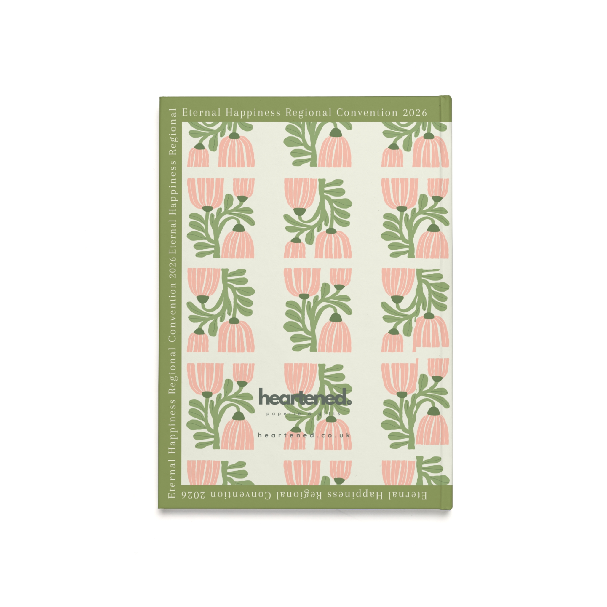 Eternal Happiness 2026 A5 Pink Botanical Hardback Journal - Image 2