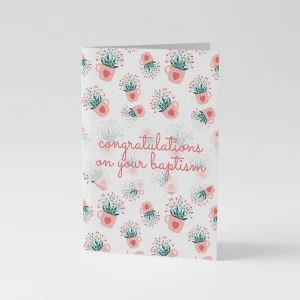 Congratulations on Your Baptism A6 Plant Cup Card