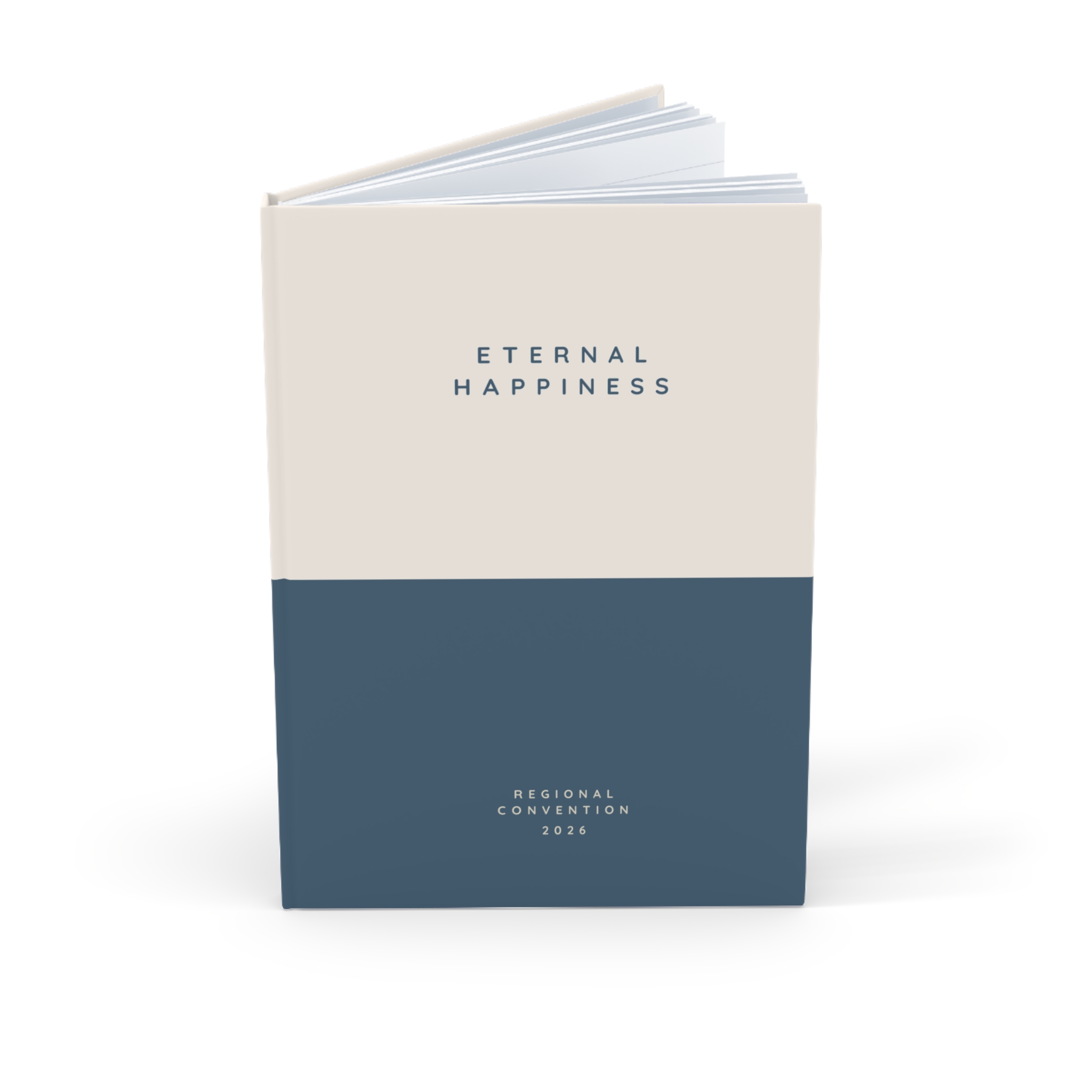 Eternal Happiness 2026 A5 Minimal Blue Hardback Journal - Image 2