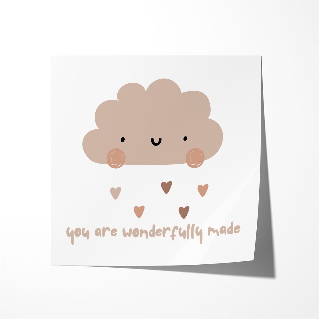 "You Are Wonderfully Made", Cloud Nursery Print - Image 4