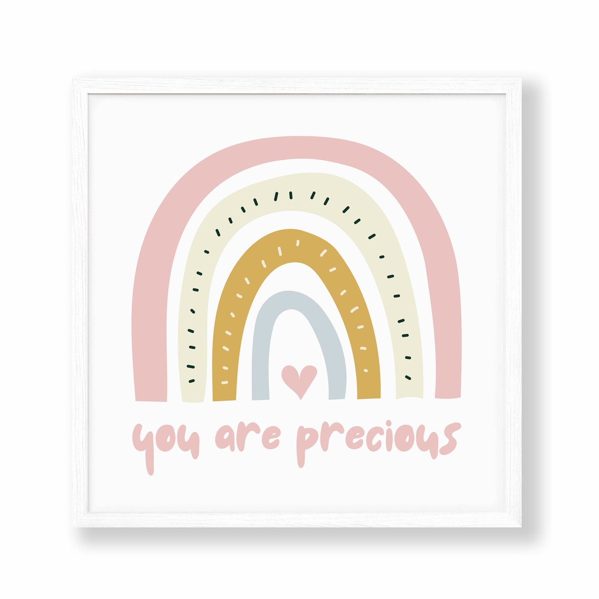 "You Are Precious", Nursery Blush Rainbow Print - Image 2
