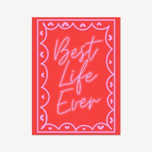 JW Best Life Ever Wall Art