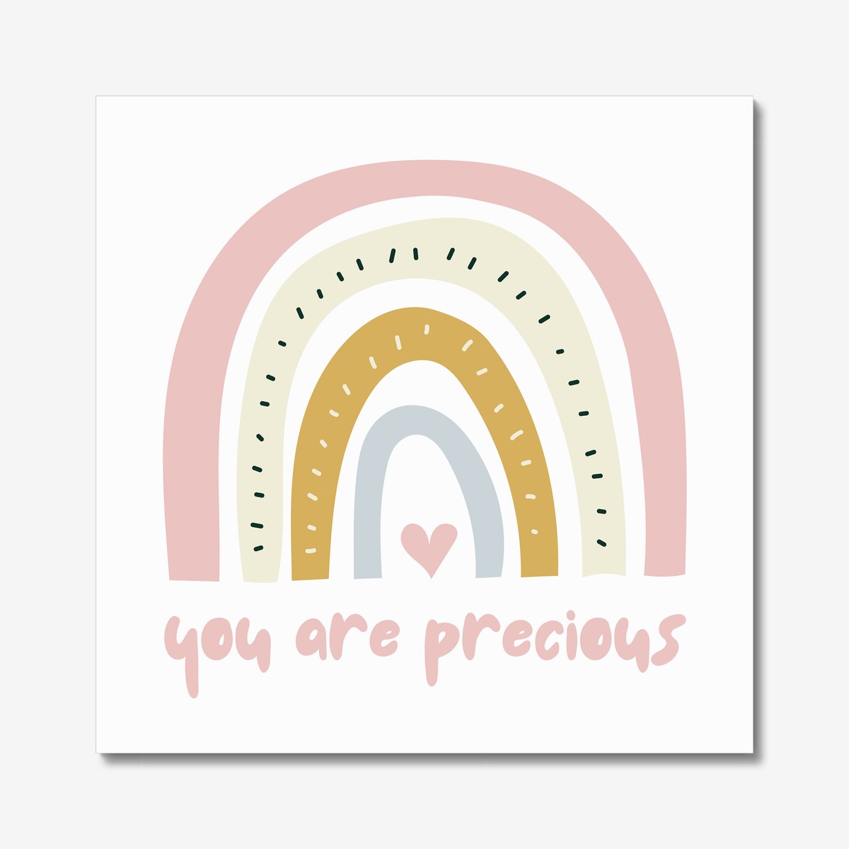 "You Are Precious", Nursery Blush Rainbow Print - Image 4